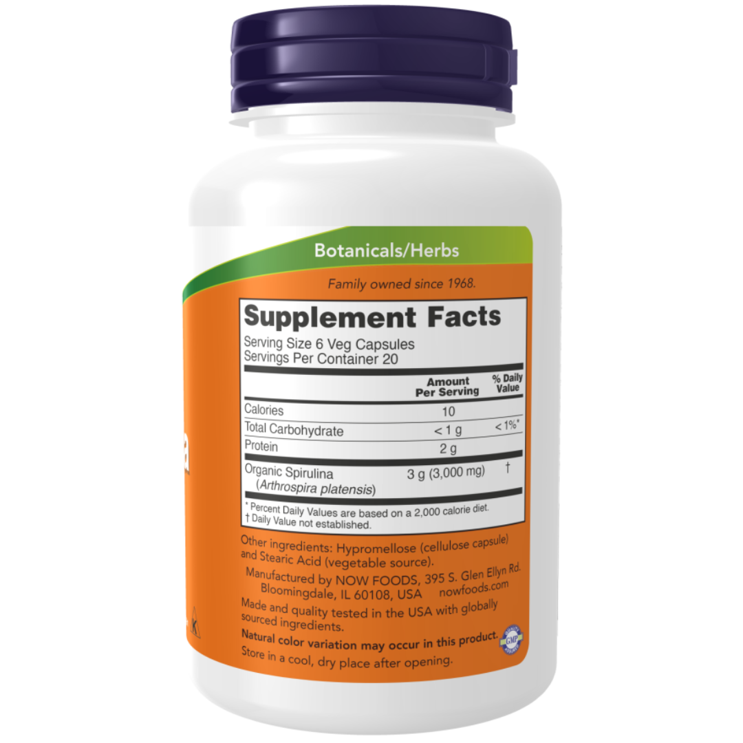 NOW, Spirulina 500 mg