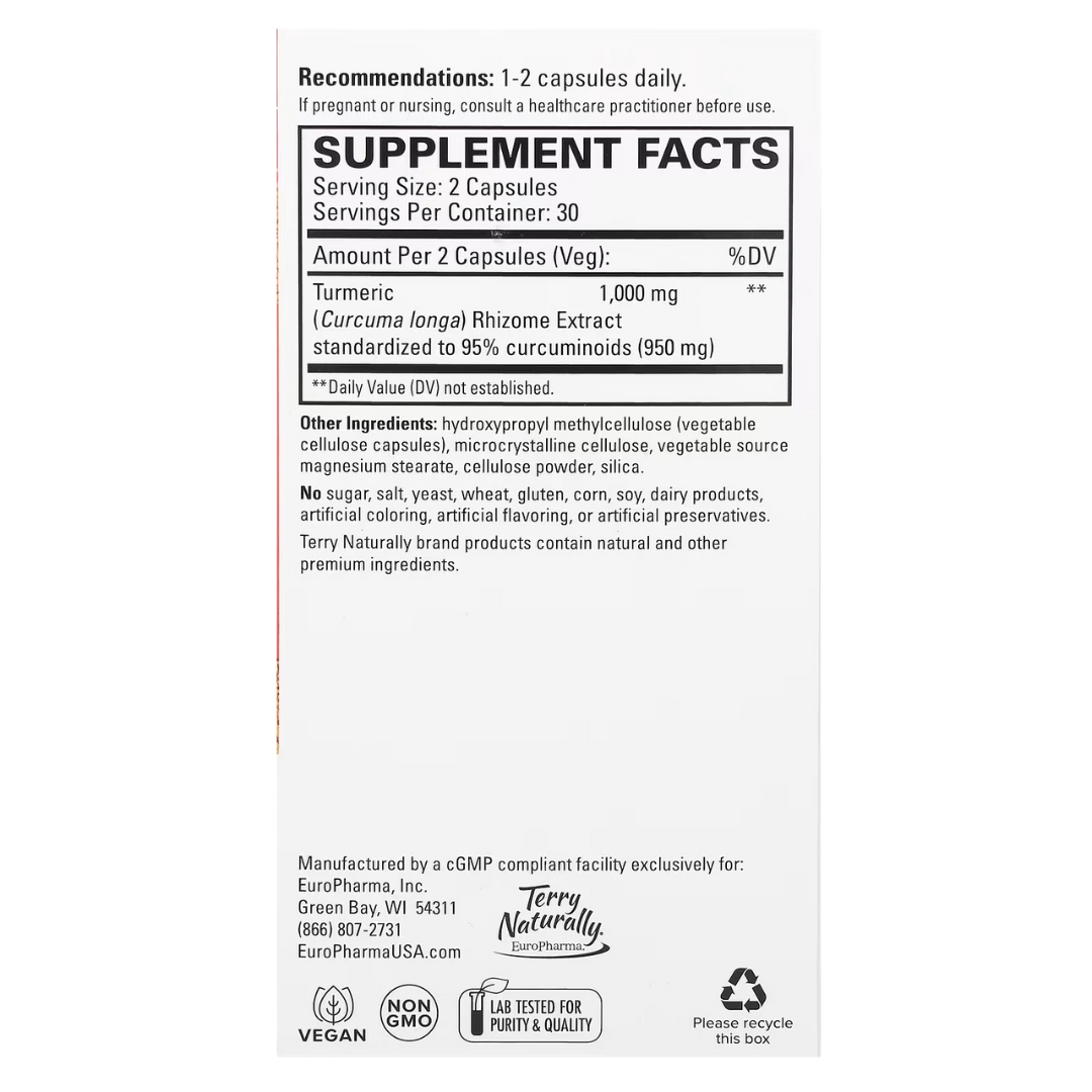 Terry Naturally, High Potency Turmeric 50X