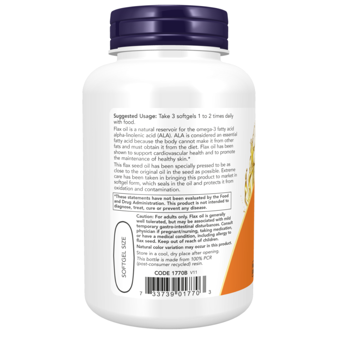 NOW, Flax Oil 1000 mg