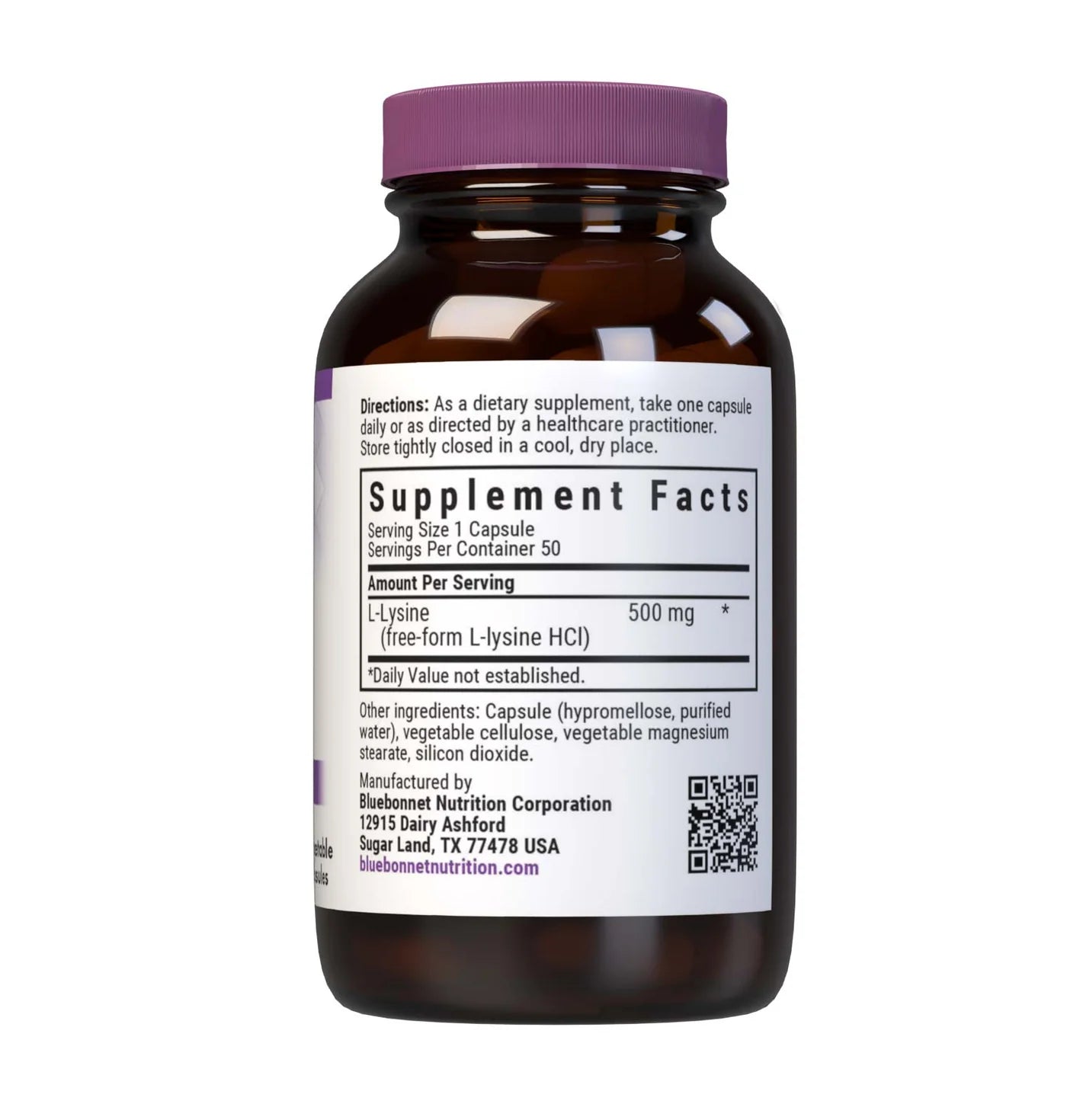Bluebonnet, L-Lysine 500 mg