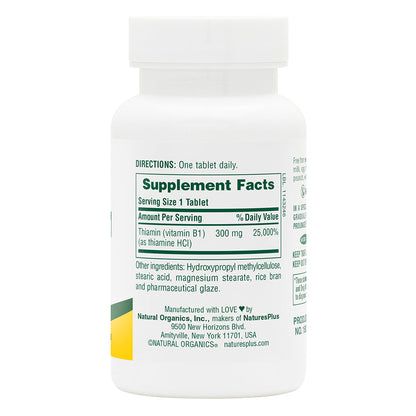 NaturesPlus, Vitamin B1 300 mg