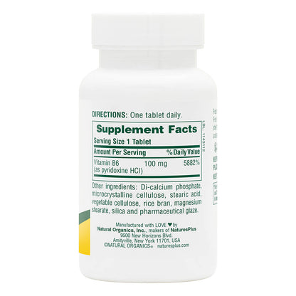 NaturesPlus, Vitamin B6 100 mg