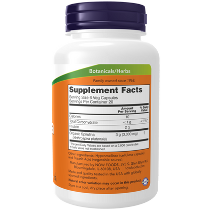 NOW, Spirulina 500 mg
