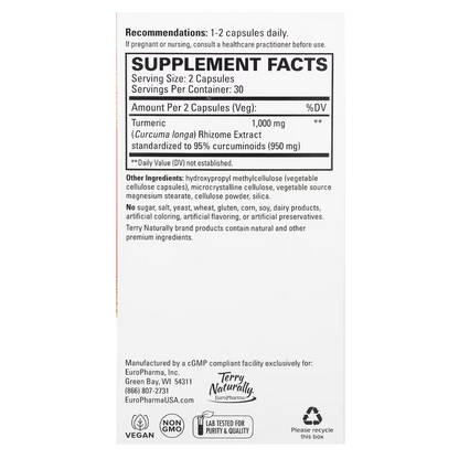 Terry Naturally, High Potency Turmeric 50X