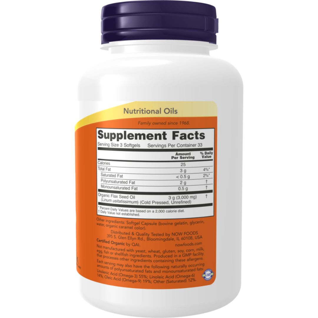 NOW, Flax Oil 1000 mg