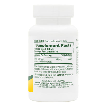 NaturesPlus, Iron 40 mg