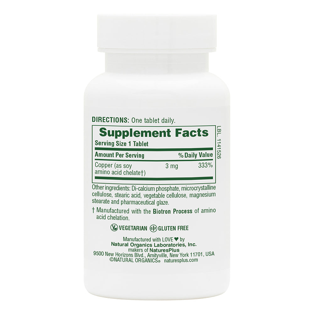 NaturesPlus, Copper 3mg