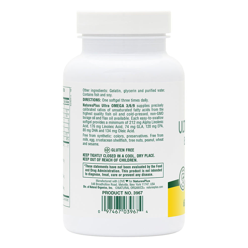 NaturesPlus, Ultra Omega 3/6/9