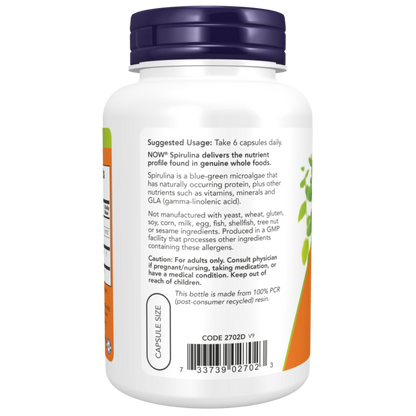 NOW, Spirulina 500 mg