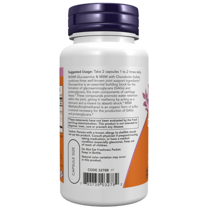NOW, Glucosamine & MSM