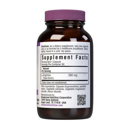 Bluebonnet, L-Arginine 500 mg