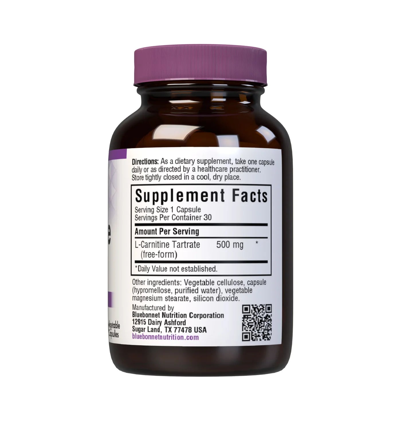 Bluebonnet, L-Carnitine 500 mg