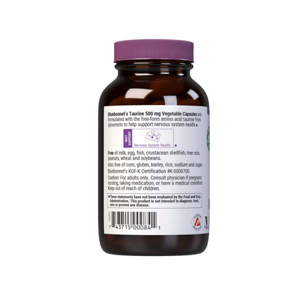 Bluebonnet, Taurine 500 mg