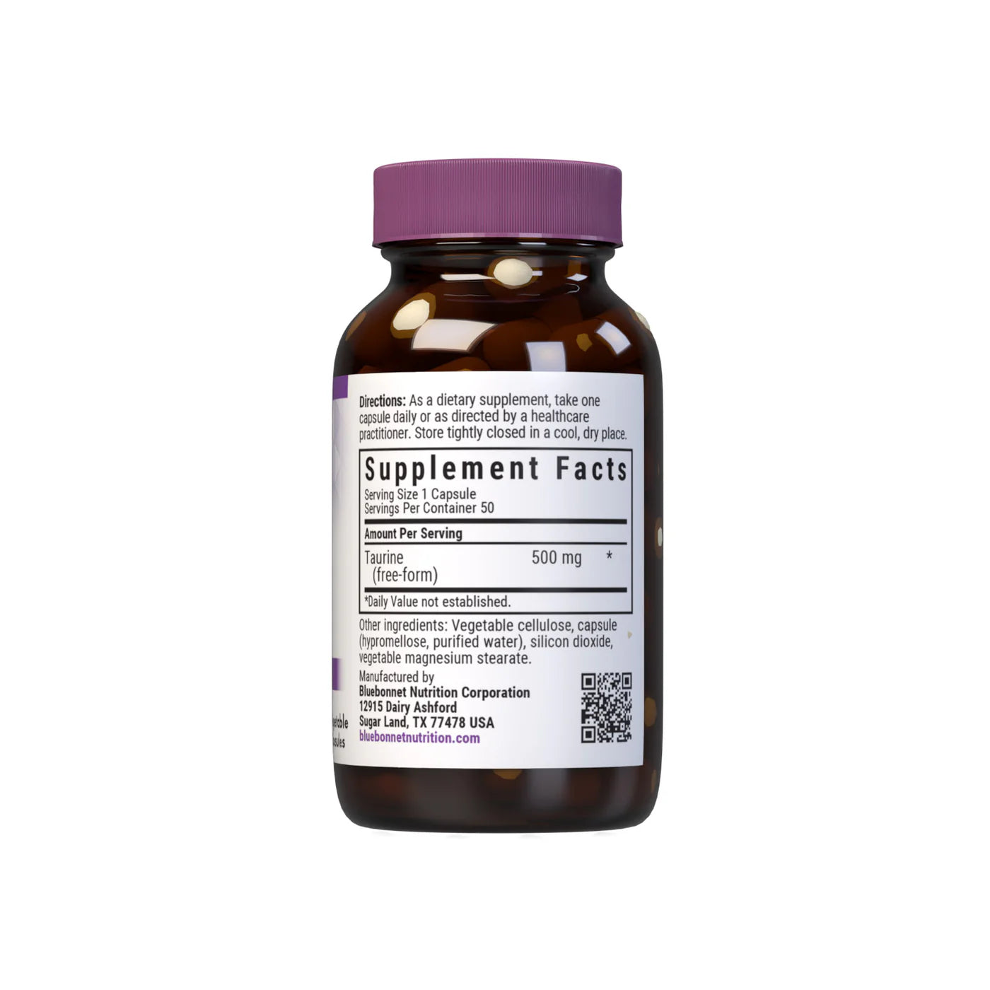 Bluebonnet, Taurine 500 mg