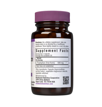 Bluebonnet, L-Tryptophan 500 mg