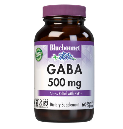Bluebonnet, Gaba 500 mg