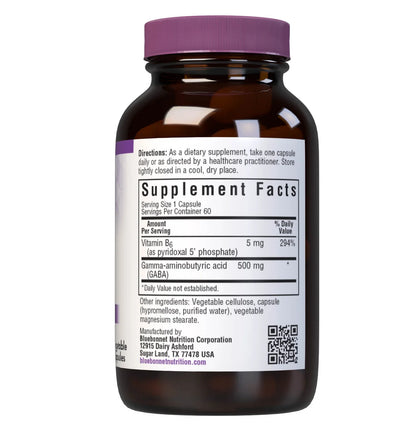 Bluebonnet, Gaba 500 mg