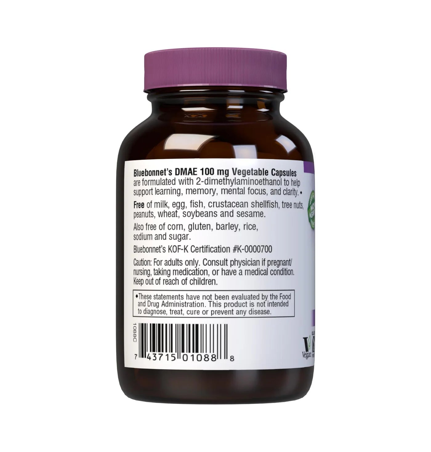 Bluebonnet, DMAE 100mg