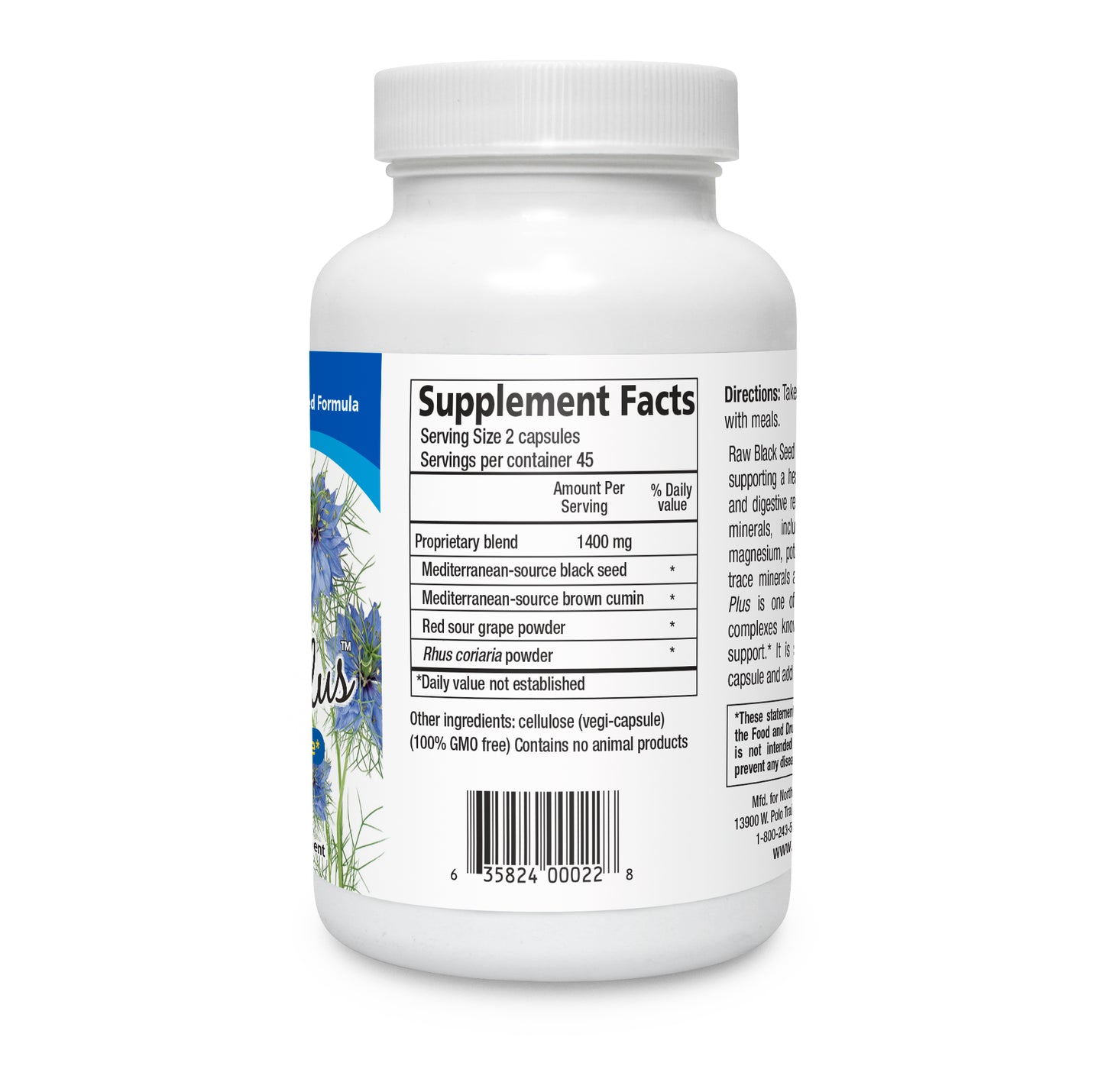 North American Herb& Spice, Raw Black Seed Plus